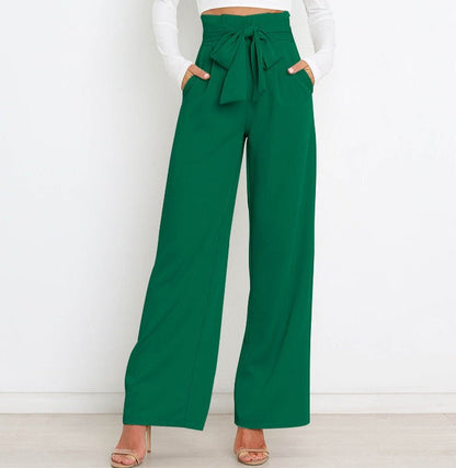 Pantalon à Jambes Larges avec Taille Haute pour Femme | Idéal pour la Mi-Saison ou l’Usage Quotidien