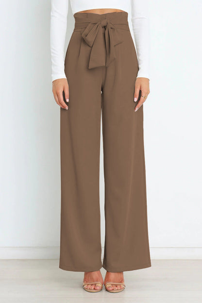 Pantalon à Jambes Larges avec Taille Haute pour Femme | Idéal pour la Mi-Saison ou l’Usage Quotidien