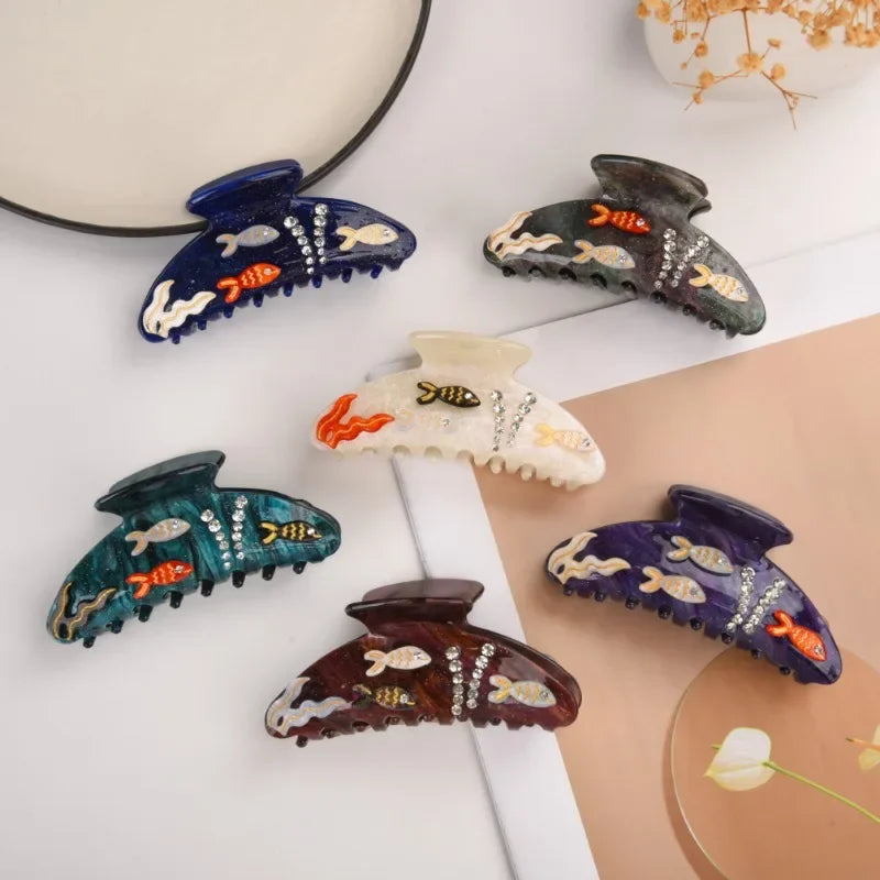 Pince À Cheveux Avec Motifs Inspirés De La Mer Pour Femmes | Idéale Pour Les Coiffures D’Été