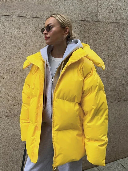 Manteau Parka Matelassé avec Capuche et Poches pour Femme | Idéal pour l’Hiver