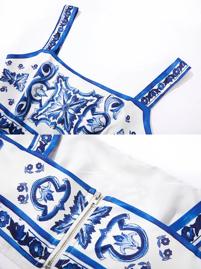 Ensemble Haut Et Jupe Longue 2 Pièces À Motif Floral Pour Femme | Idéal Pour Printemps Et Été