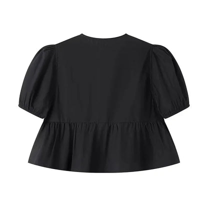 Crop Top à Imprimé Léopard avec Col Rond pour Femme | Idéal pour Usage Quotidien