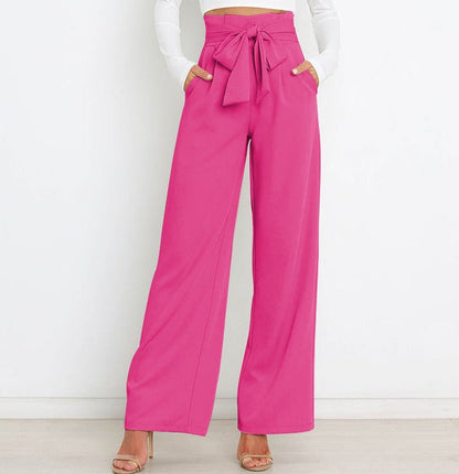 Pantalon à Jambes Larges avec Taille Haute pour Femme | Idéal pour la Mi-Saison ou l’Usage Quotidien