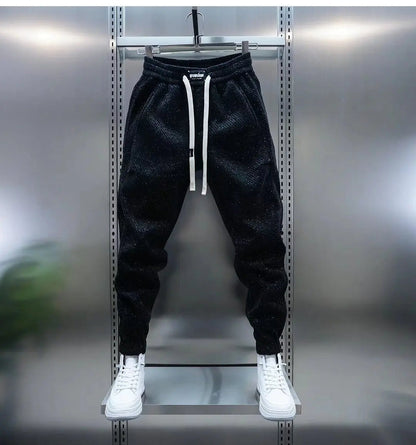 Pantalon à Cordon avec Motif Côtelé pour Homme | Idéal pour les Loisirs et le Quotidien