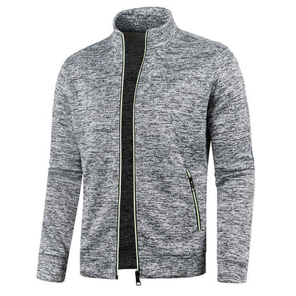 Veste Légère avec Fermeture Zippée et Col Montant pour Hommes | Idéale pour Printemps et Automne