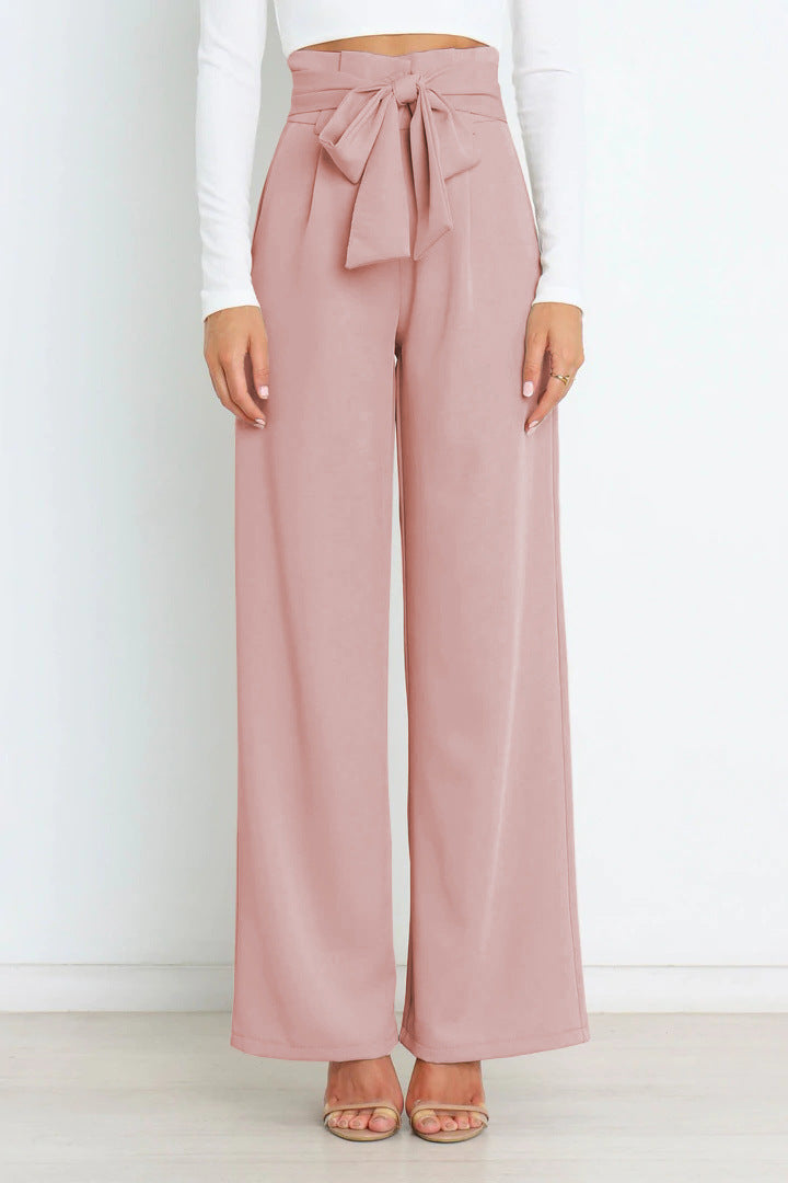 Pantalon à Jambes Larges avec Taille Haute pour Femme | Idéal pour la Mi-Saison ou l’Usage Quotidien