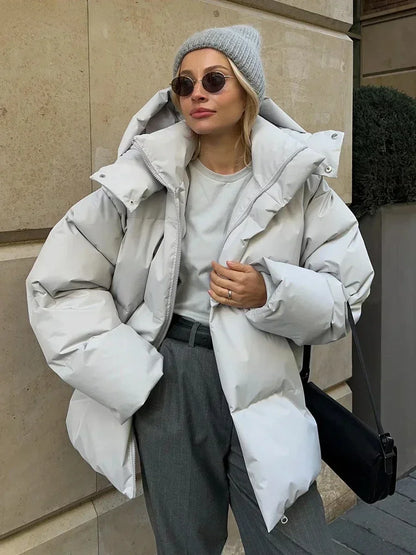 Manteau Parka Matelassé avec Capuche et Poches pour Femme | Idéal pour l’Hiver
