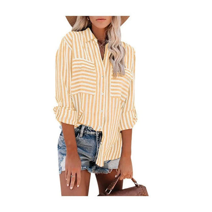 Blouse à Rayures avec Coupe Oversize pour Femme | Idéale pour les Tenues Décontractées du Quotidien