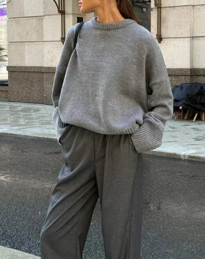 Pull Coupe Oversize Avec Encolure Dégagée Pour Femmes | Idéal Pour Tenues Quotidiennes Et Superposition