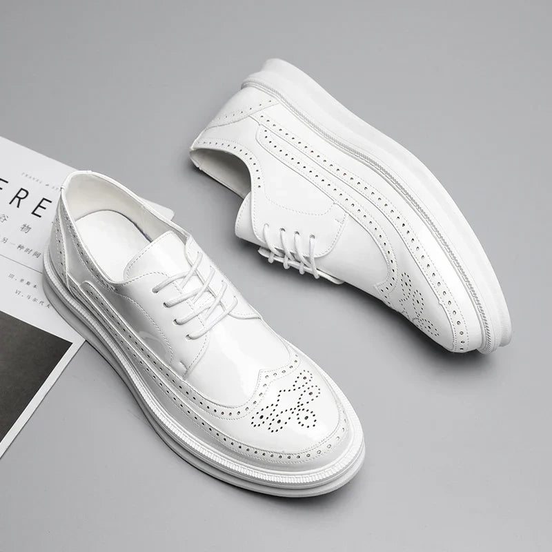 Chaussures derby avec décor brogue pour hommes | Idéal pour les occasions habillées et les sorties décontractées