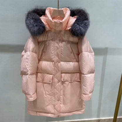 Parka à Capuche Métallisée pour Femme | Idéale pour les Journées Froides