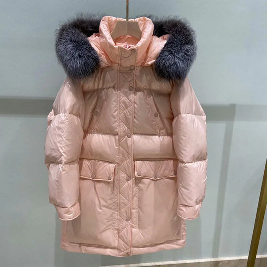 Parka à Capuche Métallisée pour Femme | Idéale pour les Journées Froides