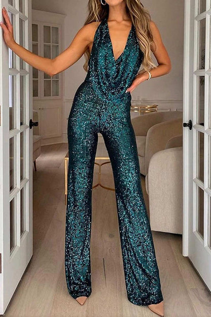 Combinaison avec Détails à Sequins pour Femme | Idéale pour les Événements Spéciaux