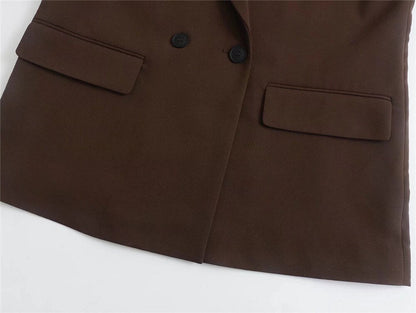 Blazer Croisé Avec Col À Revers Pour Femme | Idéal Pour Le Travail Ou Les Occasions Décontractées