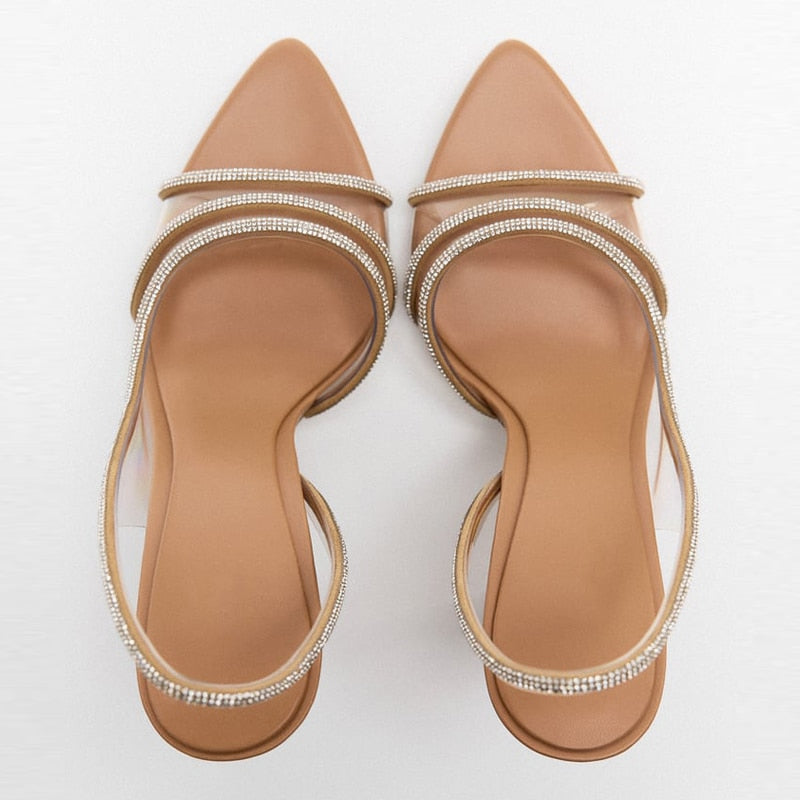Sandales À Talon Haut Avec Bride Arrière Et Bout Ouvert Pour Femmes | Idéales Pour Événements Et Occasions Formelles