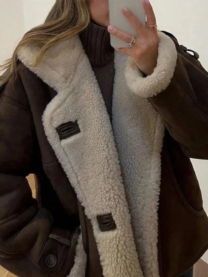 Manteau Long à Col Revers avec Boutonnage Simple pour Femme | Idéal pour l’Automne et l’Hiver