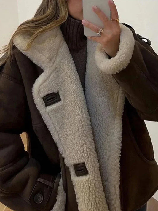 Manteau Long à Col Revers avec Boutonnage Simple pour Femme | Idéal pour l’Automne et l’Hiver