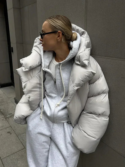 Doudoune Longue avec Capuche et Fermeture Éclair pour Femme | Idéale pour l’Hiver