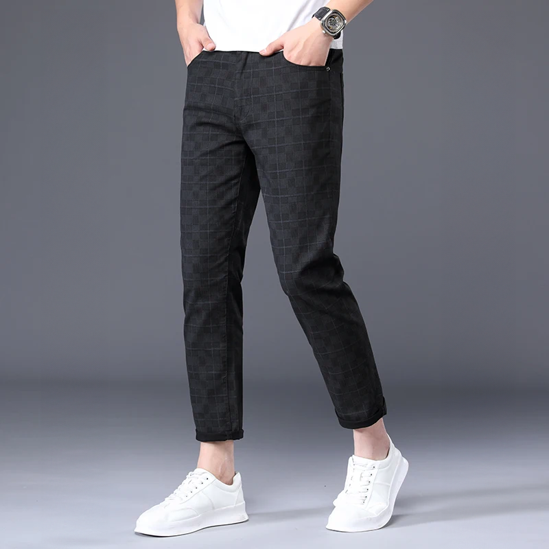 Pantalon Slim Fit À Carreaux Pour Homme | Idéal Pour Le Quotidien