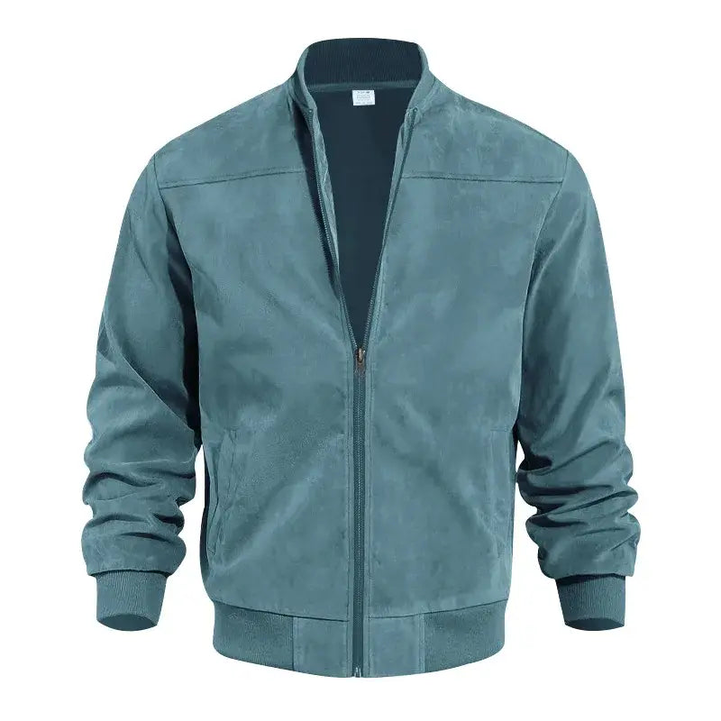 Blouson Zippé Avec Coupe Ajustée Et Col Rond Pour Homme | Idéal Pour Saisons Intermédiaires