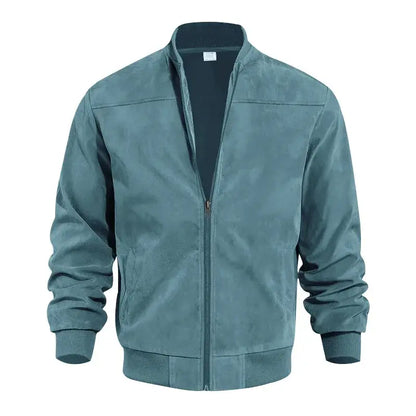 Blouson Zippé Avec Coupe Ajustée Et Col Rond Pour Homme | Idéal Pour Saisons Intermédiaires