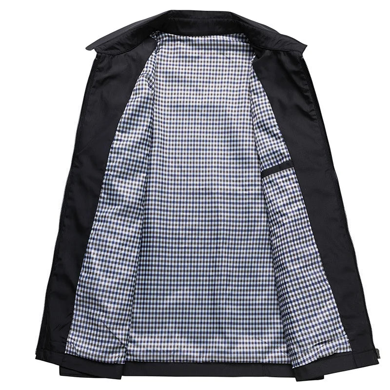 Veste Avec Col Montant Et Fermeture Zippée Pour Homme | Idéal Pour Mi-Saison Et Usage Quotidien