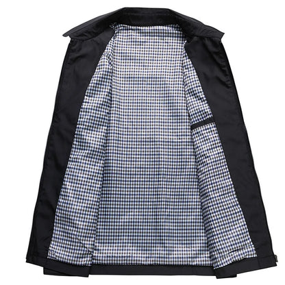 Veste Avec Col Montant Et Fermeture Zippée Pour Homme | Idéal Pour Mi-Saison Et Usage Quotidien