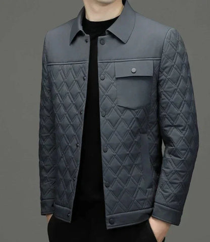 Veste Matelassée À Manches Longues Avec Fermeture À Boutons-Pression Pour Homme | Idéal Pour La Mi-Saison