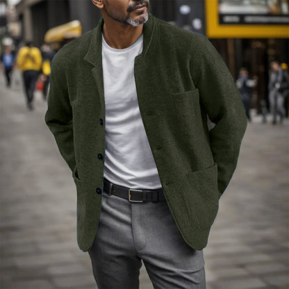 Veste À Boutons Avec Col Classique Et Poches Plaquées Pour Homme | Idéale Pour La Mi-Saison