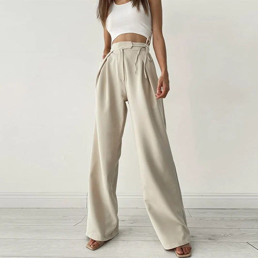 Pantalon Palazzo à Taille Haute pour Femme | Idéal pour le Bureau ou les Occasions Spéciales
