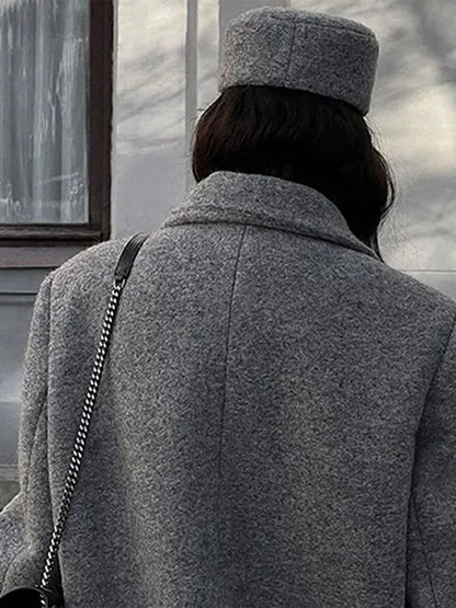 Manteau Long à Col Revers et Double Boutonnage pour Femme | Idéal pour l’Automne et l’Hiver