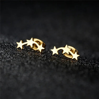 Boucles d’Oreilles Métalliques à Design Minimaliste pour Femme | Idéales pour Tenues Décontractées ou Habillées