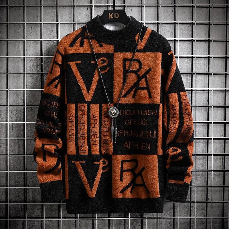 Pull En Maille Avec Print Pour Homme | Idéal Pour Le Quotidien Et Les Occasions