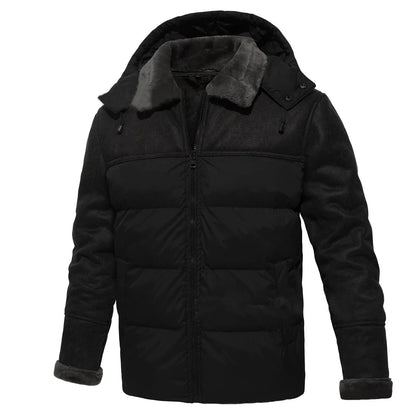 Veste Matelassée avec Capuche et Fermeture Éclair pour Homme | Idéale pour l’Hiver