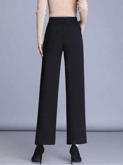 Pantalon Large à Taille Haute pour Femme | Idéal pour le Quotidien et le Bureau