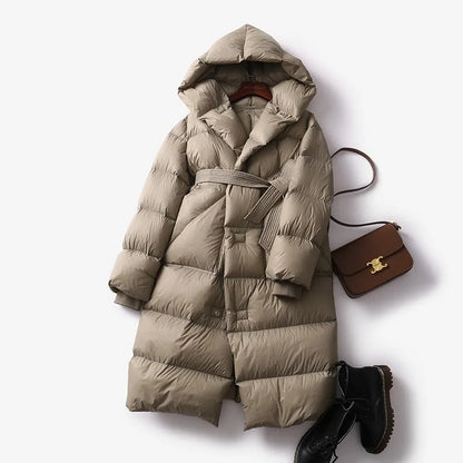 Doudoune Longue avec Capuche pour Femme | Idéale pour l’Hiver