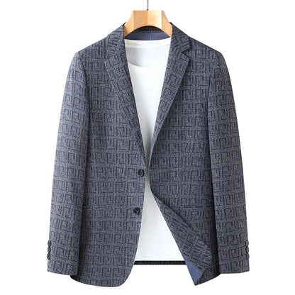 Blazer Pour Homme Avec Motif Géométrique Et Coupe Standard Pour Adulte | Idéal Pour Usage Formel Et Semi-Formel