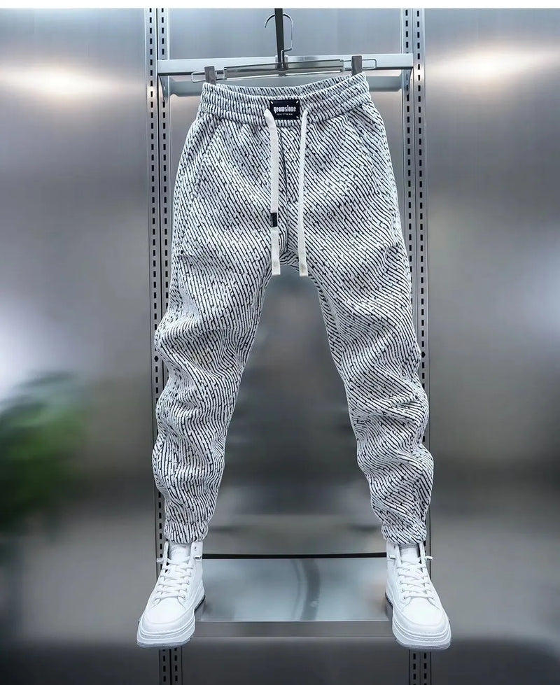 Pantalon à Cordon avec Motif Côtelé pour Homme | Idéal pour les Loisirs et le Quotidien