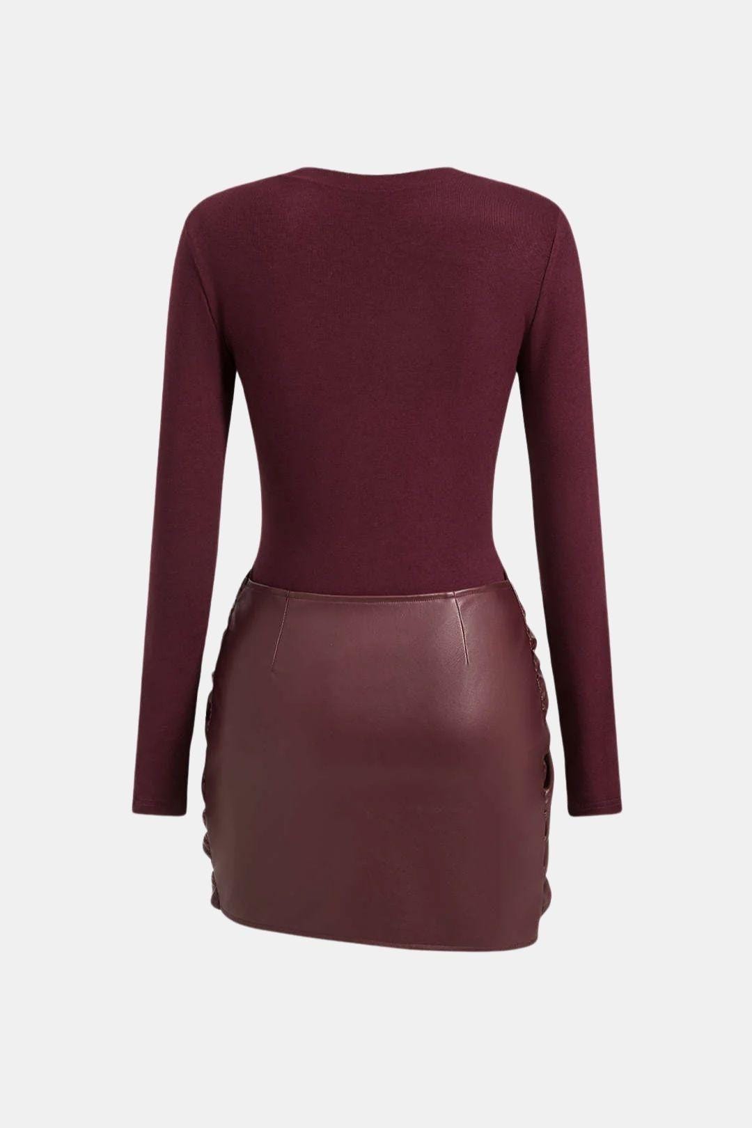 Robe Mini Avec Détail Noué Sur Le Devant Et Coupe Ajustée Pour Femme | Idéal Pour Soirées Et Événements