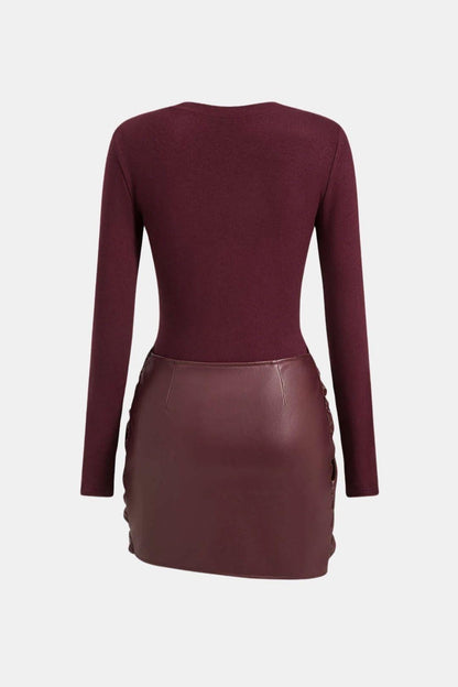 Robe Mini Avec Détail Noué Sur Le Devant Et Coupe Ajustée Pour Femme | Idéal Pour Soirées Et Événements