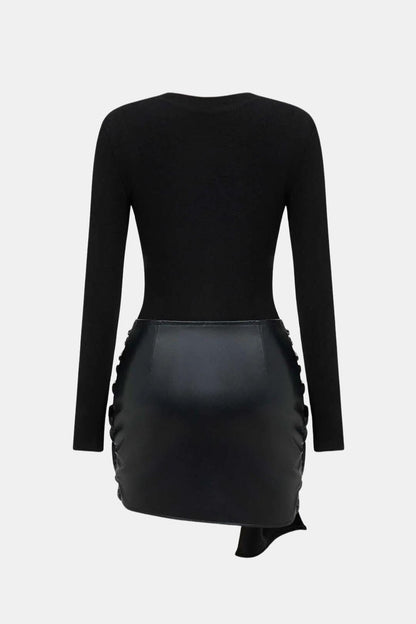 Robe Mini Avec Détail Noué Sur Le Devant Et Coupe Ajustée Pour Femme | Idéal Pour Soirées Et Événements