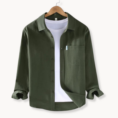 Chemise À Manches Longues Boutonnée pour Hommes | Idéale pour Usage Quotidien