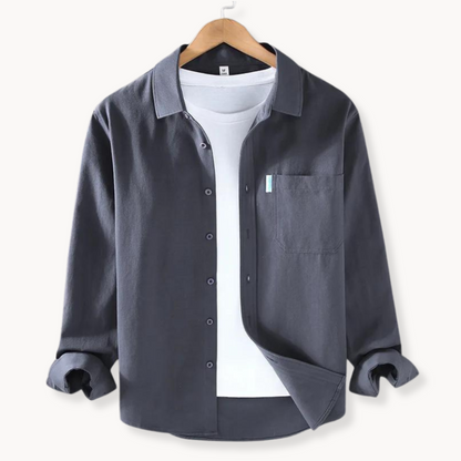 Chemise À Manches Longues Boutonnée pour Hommes | Idéale pour Usage Quotidien