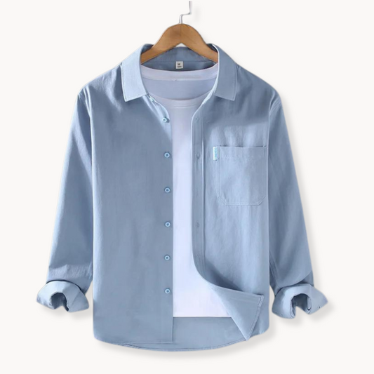 Chemise À Manches Longues Boutonnée pour Hommes | Idéale pour Usage Quotidien