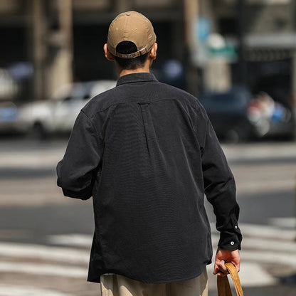 Chemise À Rayures Bleues avec Poche pour Hommes | Idéale pour Usage Quotidien