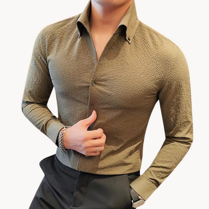 Chemise À Manches Longues pour Hommes avec Coupe Ajustée | Idéale pour Usage Quotidien