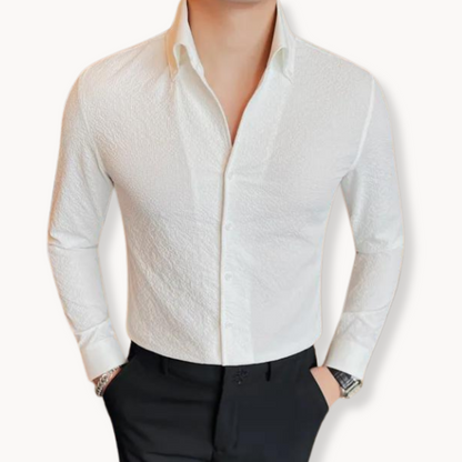 Chemise À Manches Longues pour Hommes avec Coupe Ajustée | Idéale pour Usage Quotidien