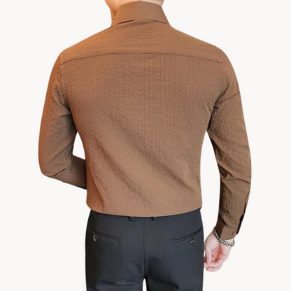 Chemise À Manches Longues pour Hommes avec Coupe Ajustée | Idéale pour Usage Quotidien