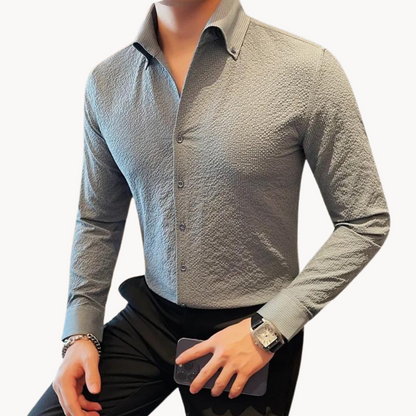 Chemise À Manches Longues pour Hommes avec Coupe Ajustée | Idéale pour Usage Quotidien