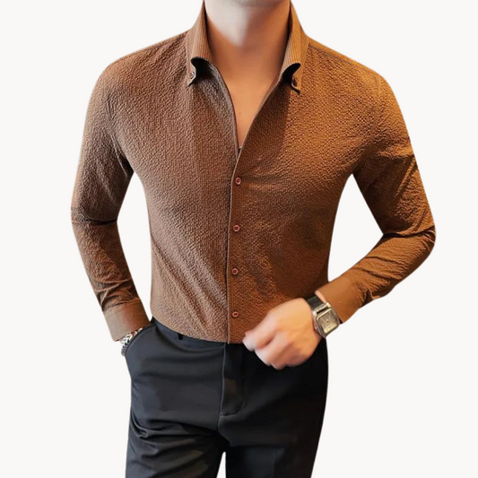 Chemise À Manches Longues pour Hommes avec Coupe Ajustée | Idéale pour Usage Quotidien